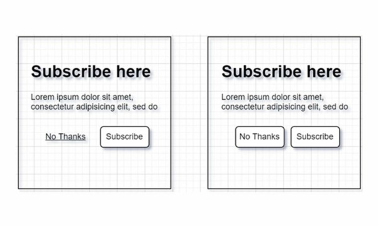 Two call to action examples - subscribe here