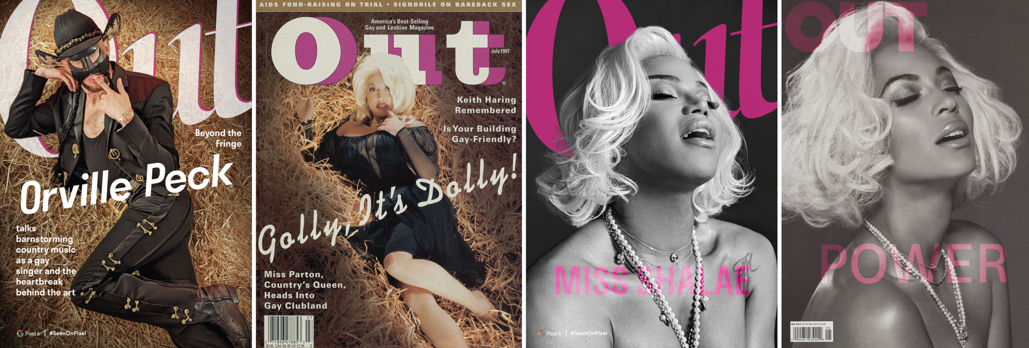 OUT magazine Covers featuring Orville Dolly Shalae Beyonce