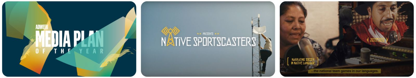3 image banner of Corona Native Sportscasters for Adweek