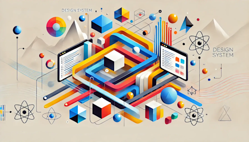 Design system with stencil illustration