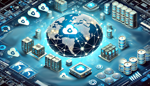 An illustration that shows server around earth