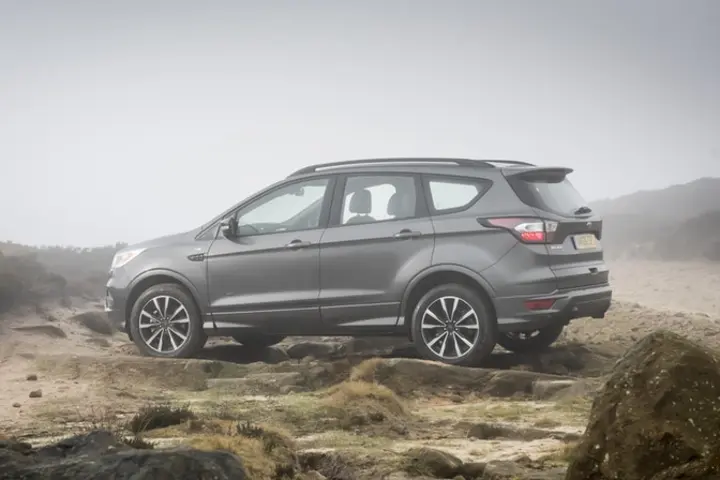 The exterior of a grey Ford Kuga