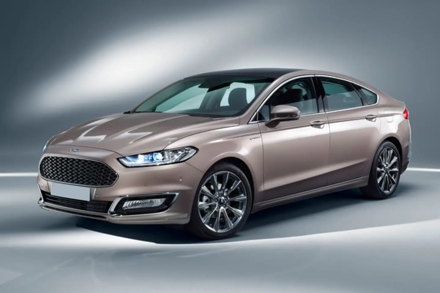 The exterior of a gold Ford Mondeo