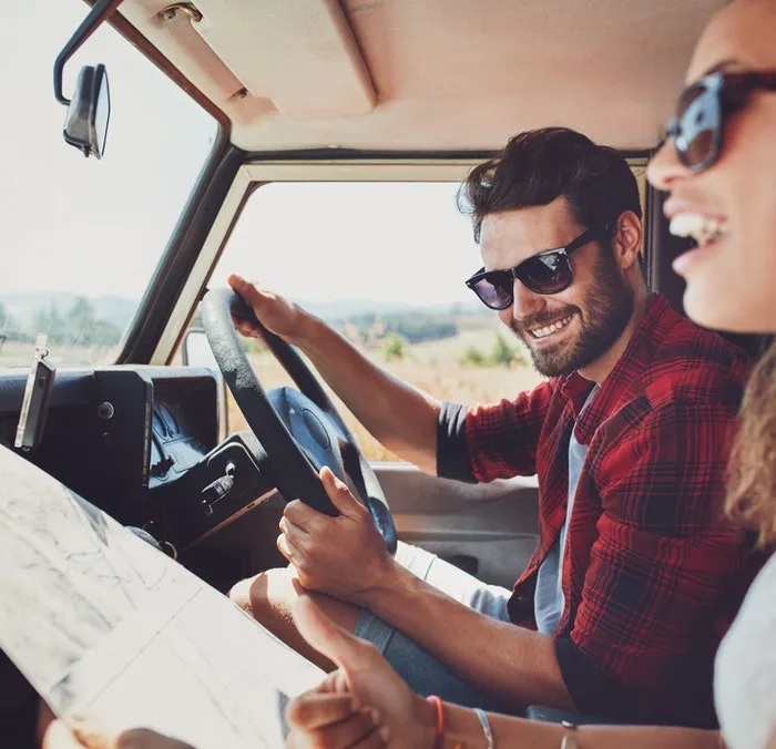Couple in a car