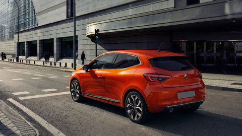 Rear exterior shot of the Renault Clio