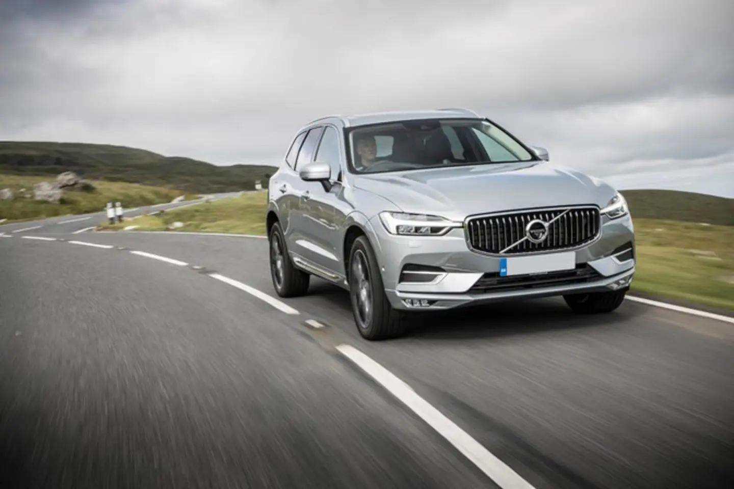 The exterior of a silver Volvo XC60