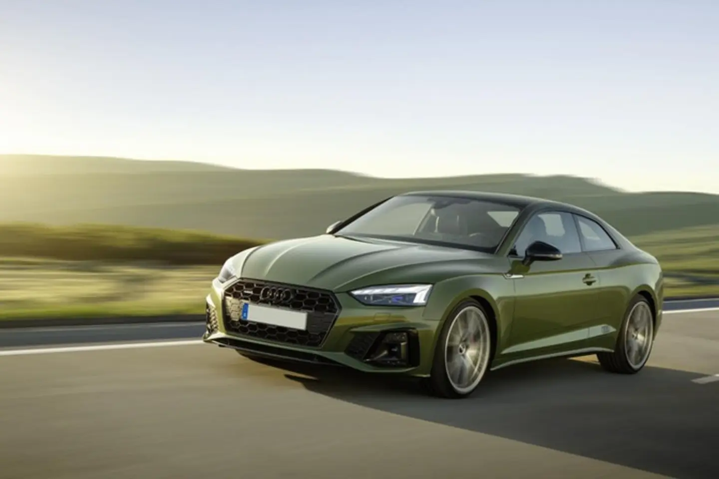 The exterior of a green Audi A5