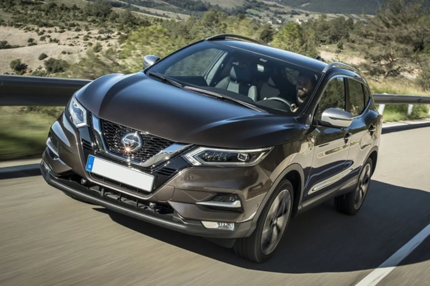 The exterior of a black Nissan Qashqai