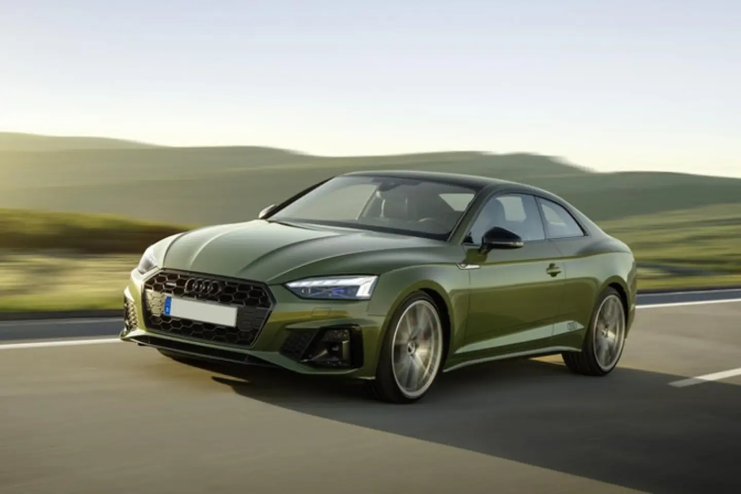 The exterior of a green Audi A5