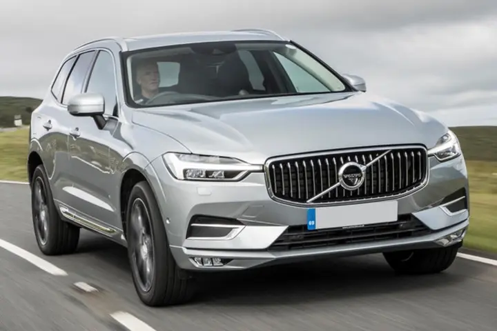 The exterior of a silver Volvo XC60