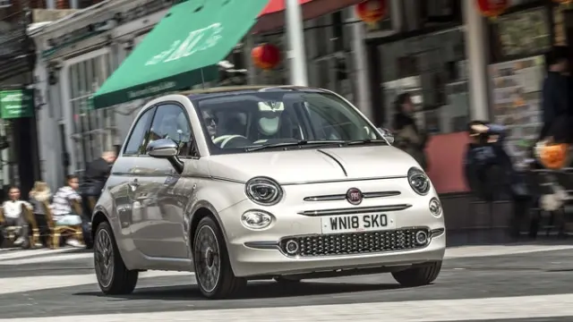 Fiat 500 city driving