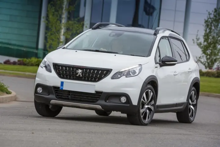 The exterior of a white Peugeot 2008