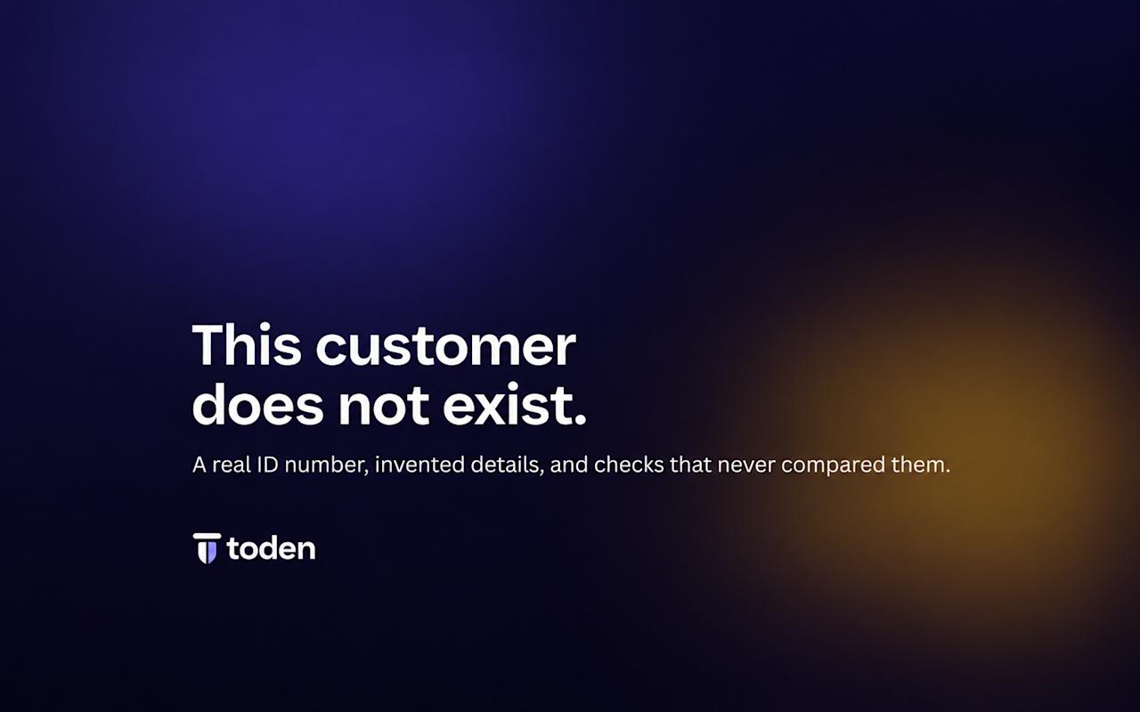 غلاف افتتاحية Toden: العميل الذي وافقت عليه للتو غير موجود. كيف تتجاوز الهويات المزيفة إجراءات اعرف عميلك، وكيفية كشفها.