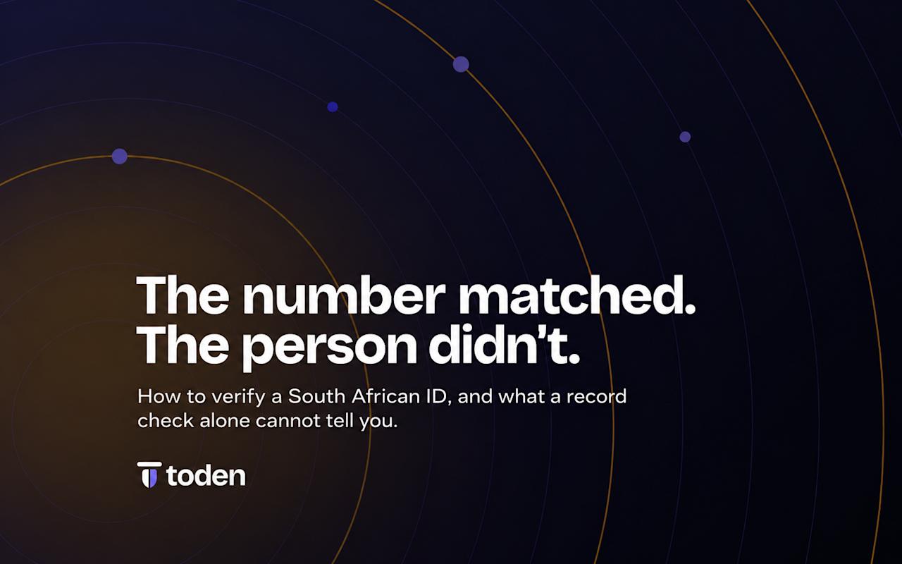 غلاف افتتاحية Toden: تطابق رقم الهوية. الشخص الذي يحملها شخص آخر. كيفية التحقق من صحة بطاقة الهوية الوطنية الجنوب أفريقية.