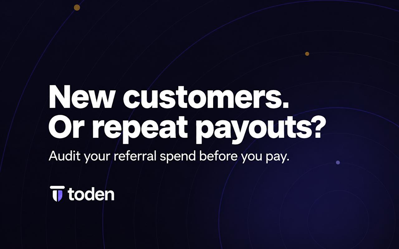 « Nouveaux clients. Ou paiements répétés ? » en blanc sur un fond Toden Orbit Indigo foncé.