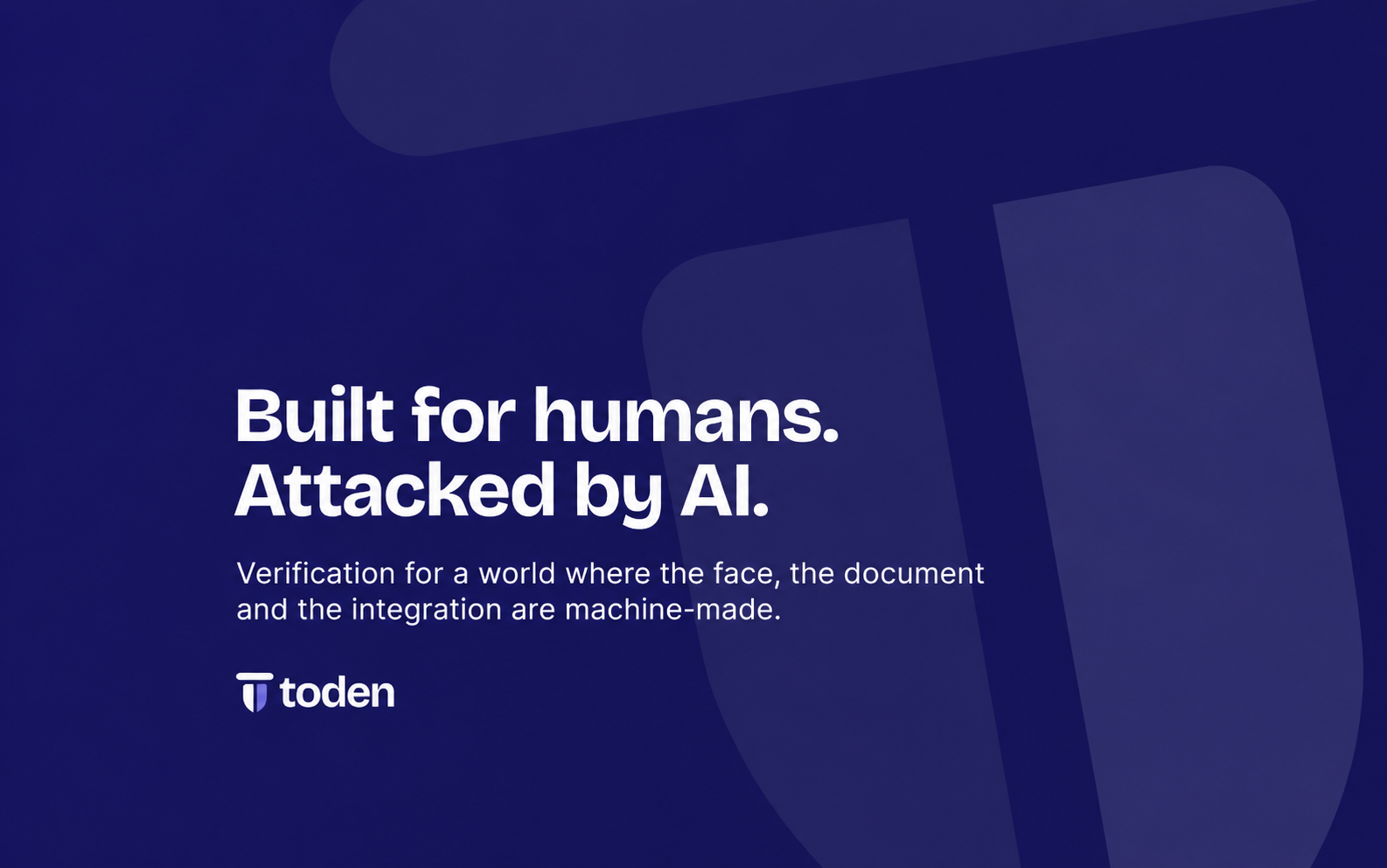 A capa editorial da Toden para o artigo "Your KYC" foi criada para impedir ataques humanos. O ataque agora é feito por uma máquina. Esta é a verificação nativa de IA.