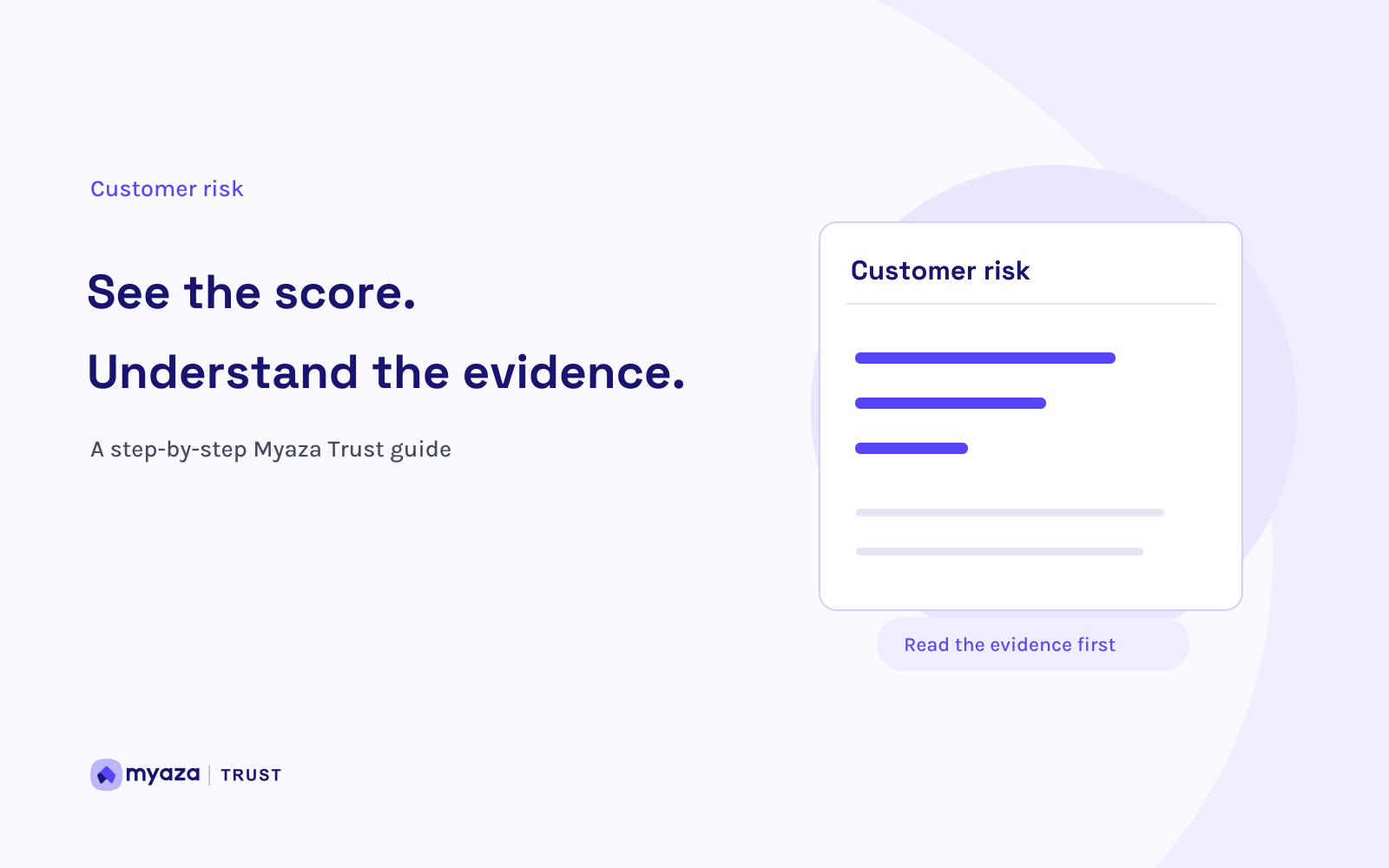 Myaza Trust editorial illustration: See the score. Understand the evidence.
