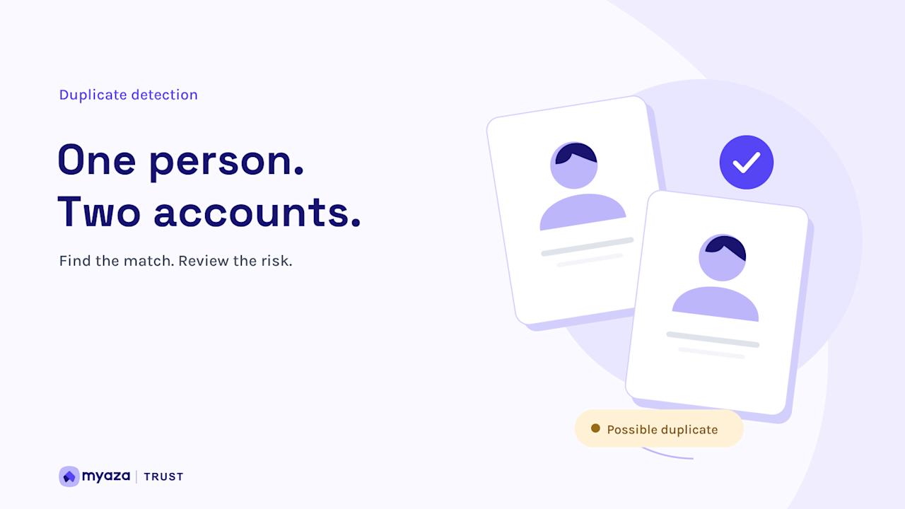Two matching identity cards illustrate one person using two accounts