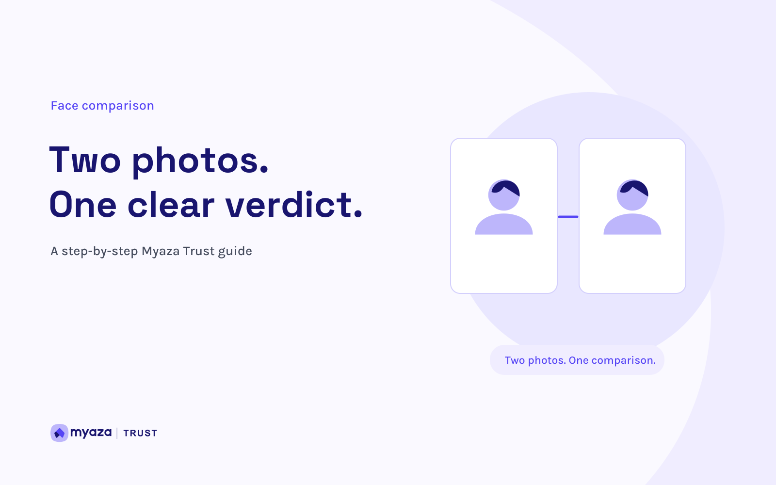 Myaza Trust editorial illustration: Two photos. One clear verdict.