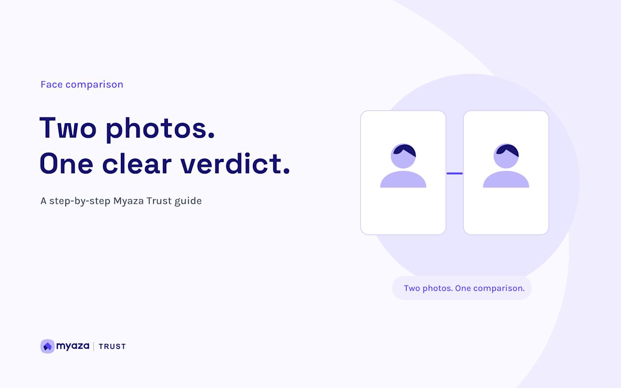 Myaza Trust editorial illustration: Two photos. One clear verdict.