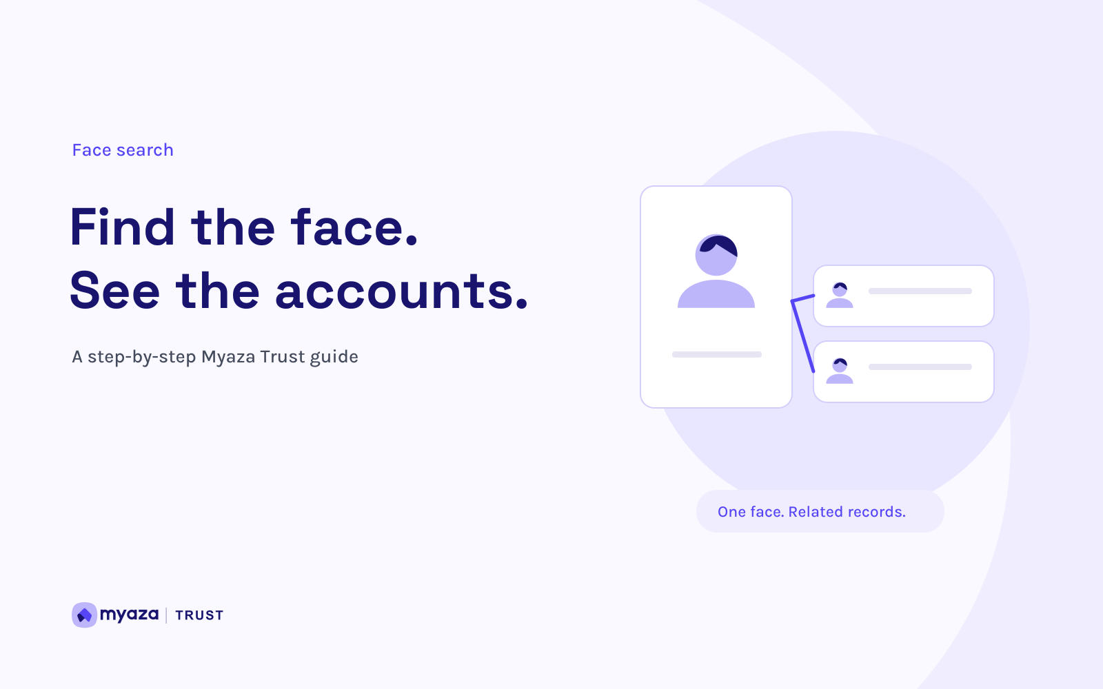 Myaza Trust editorial illustration: Find the face. See the accounts.