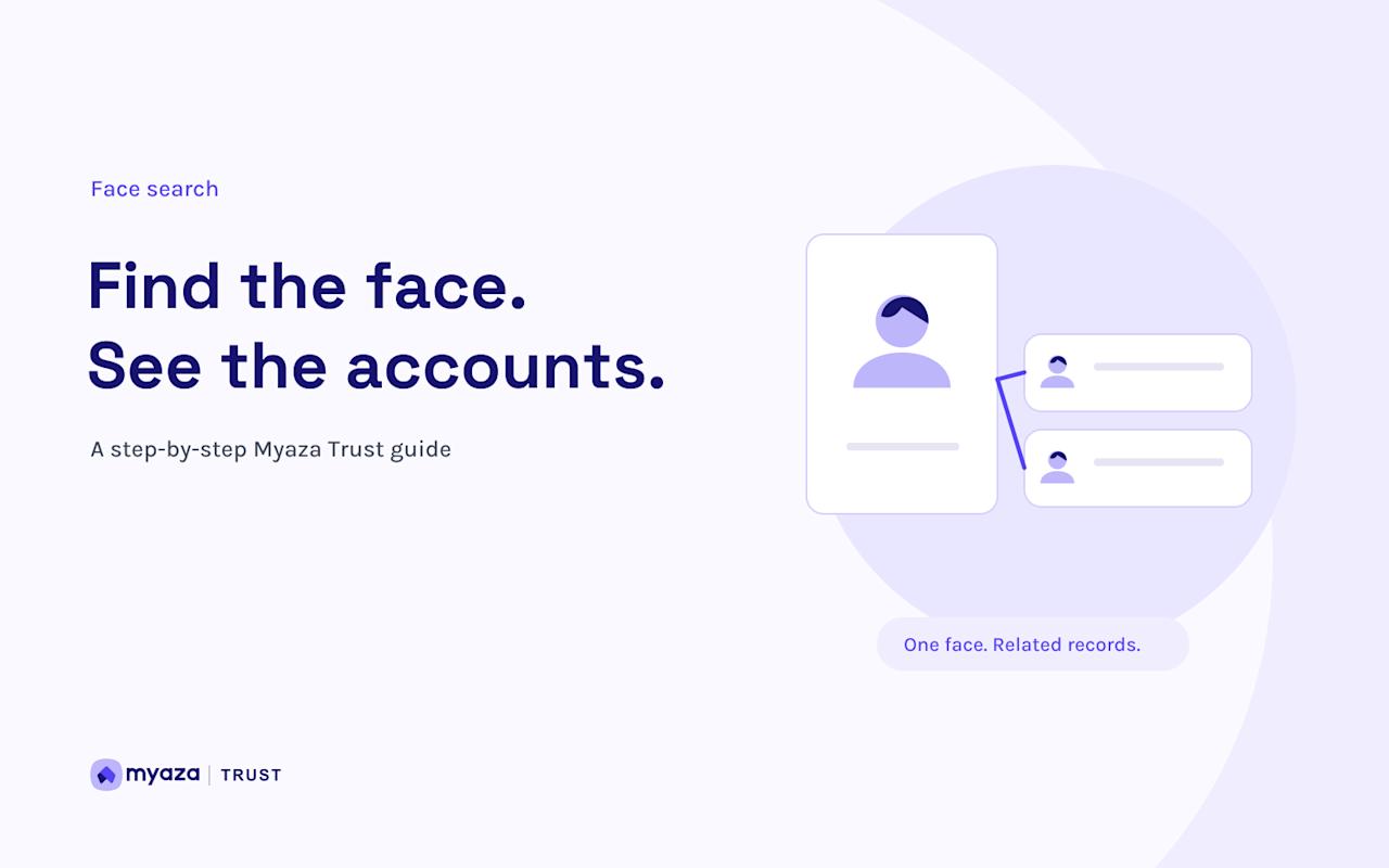 Myaza Trust editorial illustration: Find the face. See the accounts.