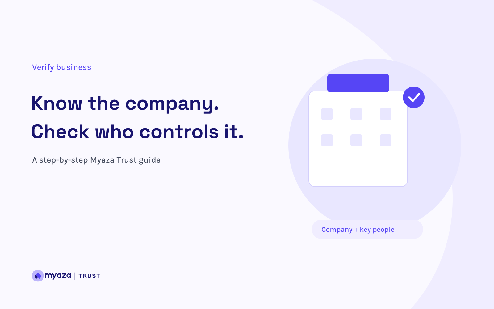 Myaza Trust editorial illustration: Know the company. Check who controls it.