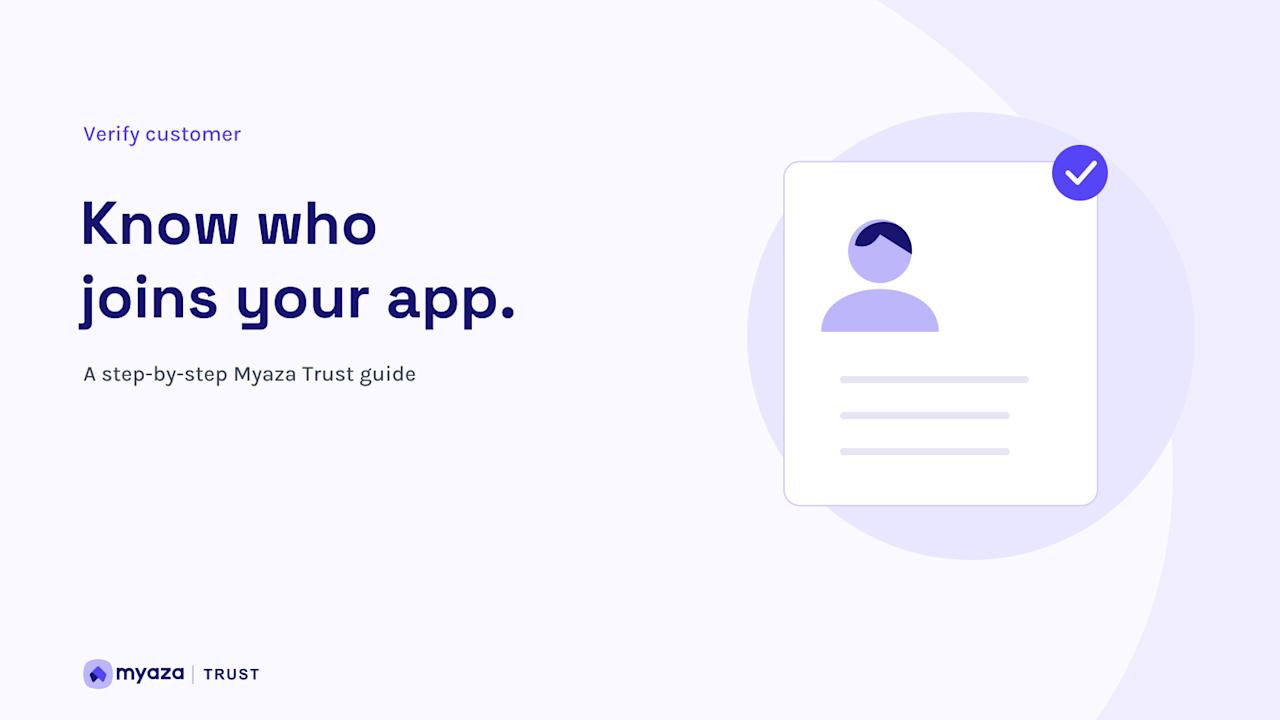 Myaza Trust editorial illustration: Know who joins your app.