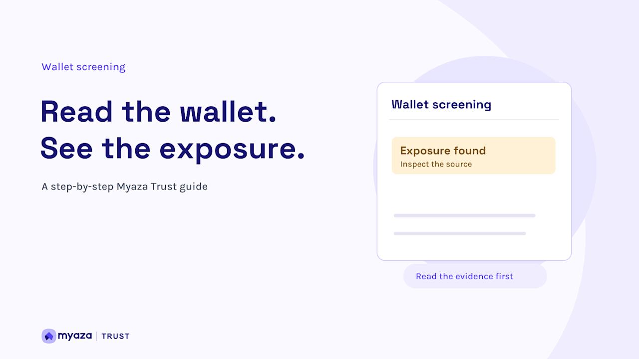 Myaza Trust editorial illustration: Read the wallet. See the exposure.