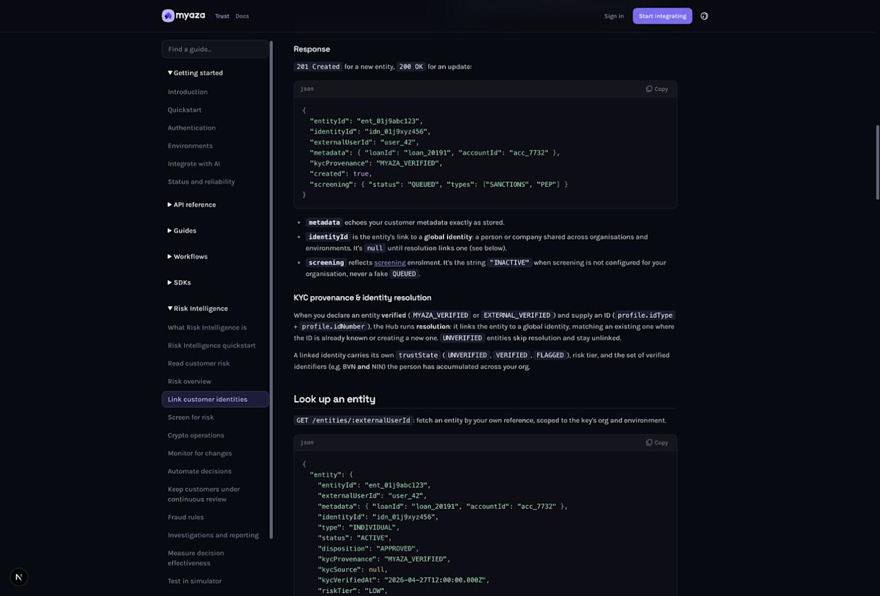 Integration reference: KYC provenance & identity resolution