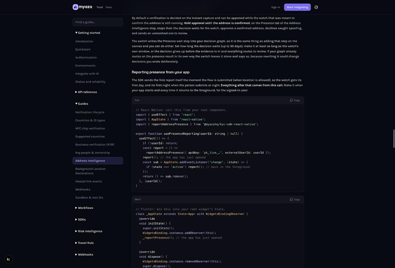Integration reference: Reporting presence from your app