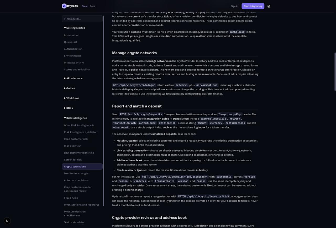 Integration reference: Report and match a deposit