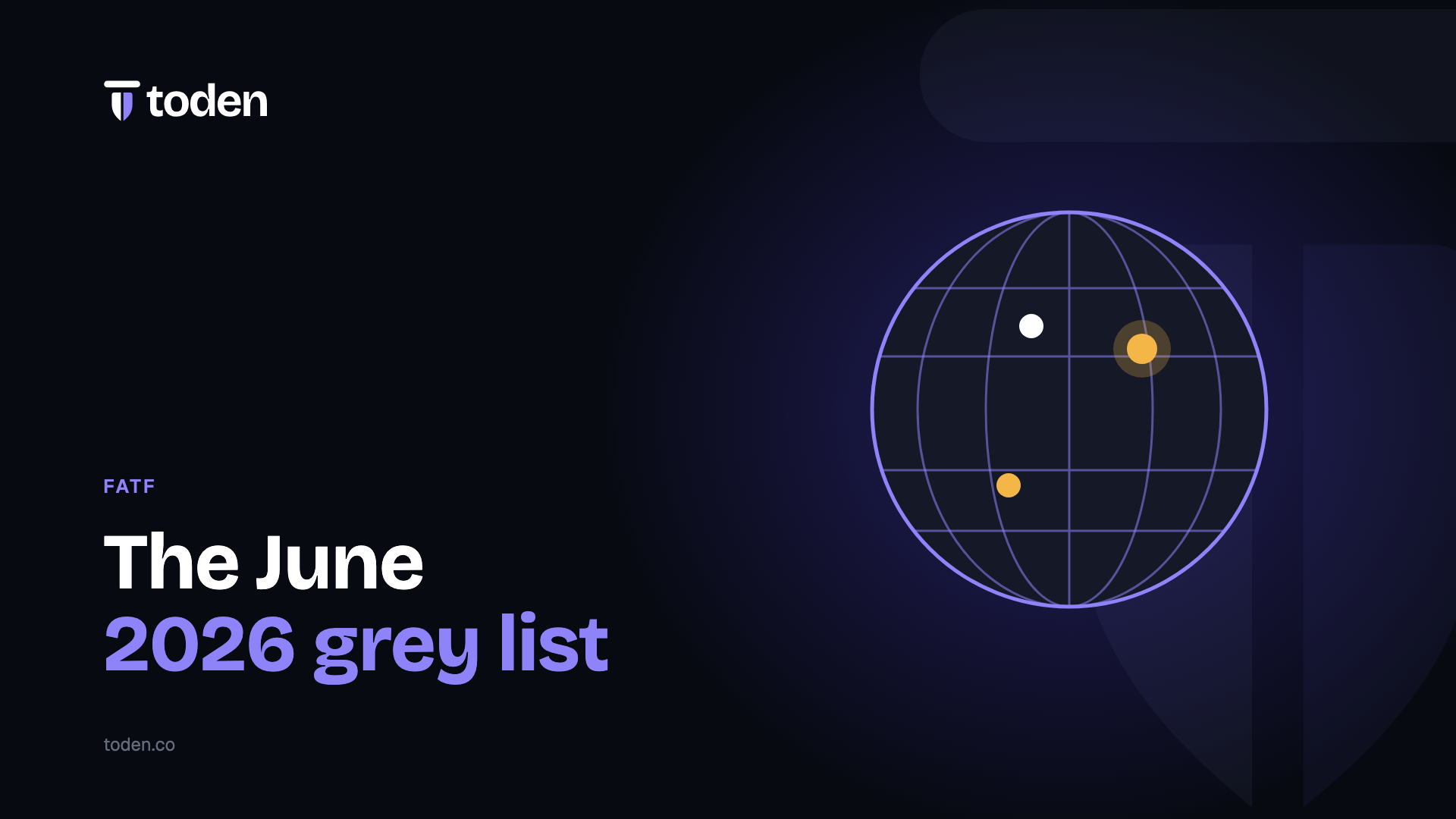 Título "A lista cinza de junho de 2026" ao lado de uma ilustração de um globo com linhas de latitude e longitude, sobre um degradê creme quente.