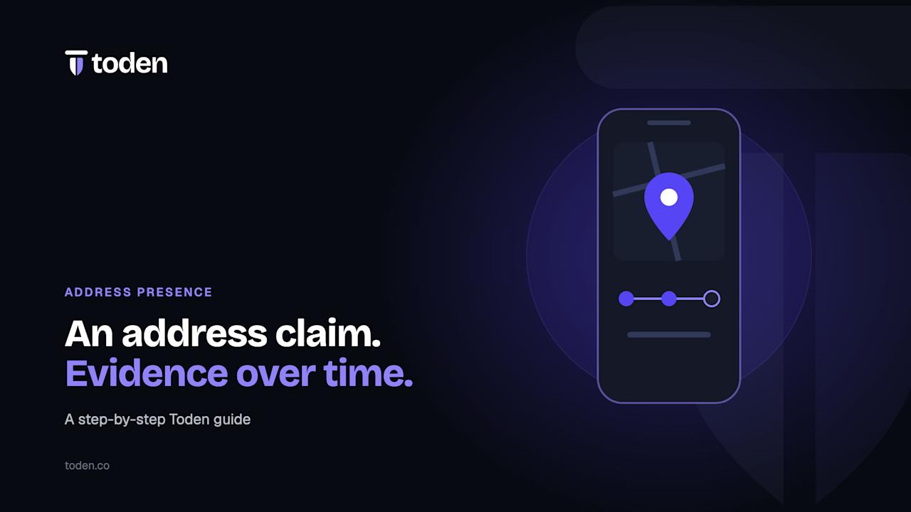 Toden editorial illustration: An address claim. Evidence over time.