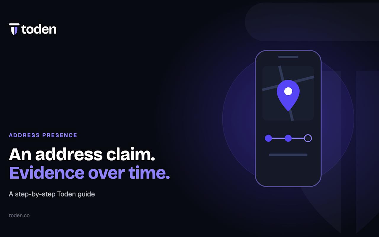 Toden editorial illustration: An address claim. Evidence over time.