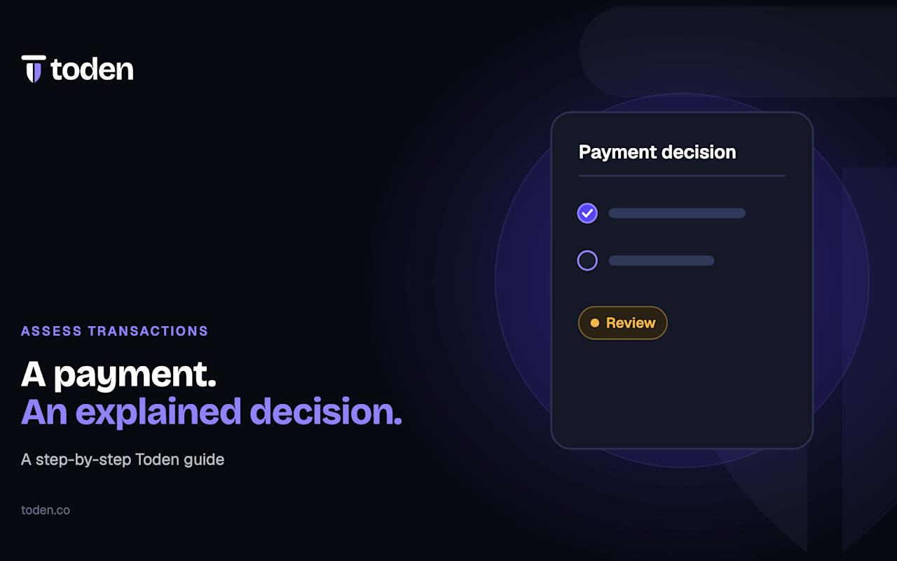 Toden editorial illustration: A payment. An explained decision.