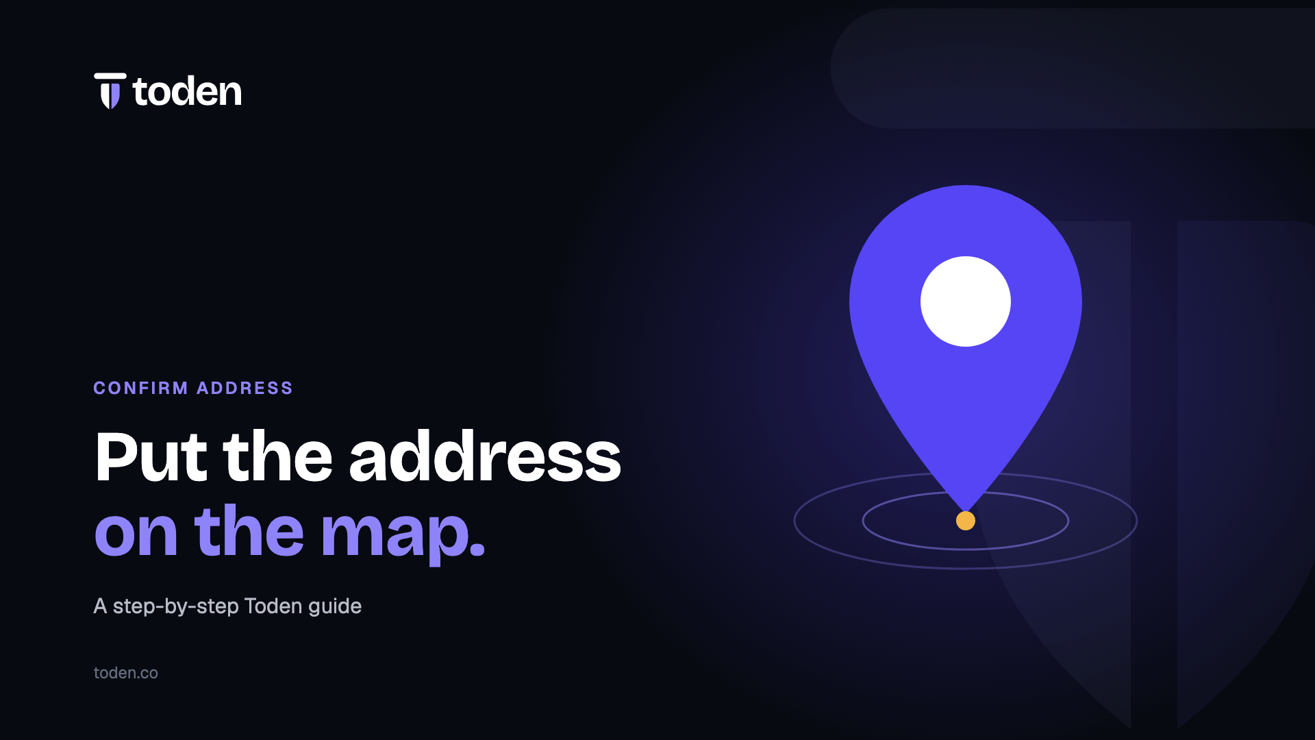 Toden editorial illustration: Put the address on the map.