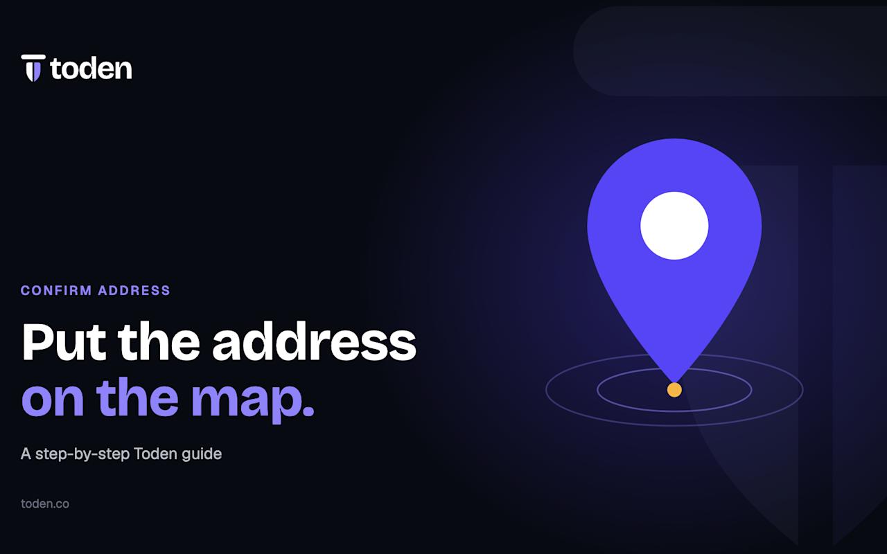 Ilustração editorial da Toden: Coloque o endereço no mapa.