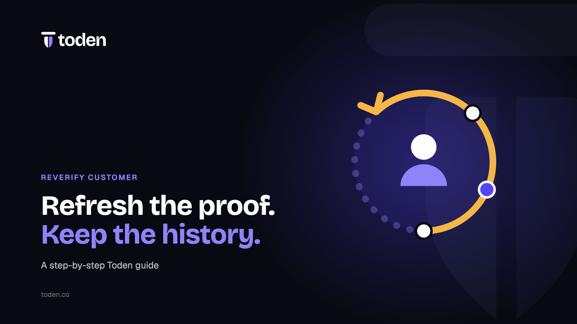 Toden editorial illustration: Refresh the proof. Keep the history.