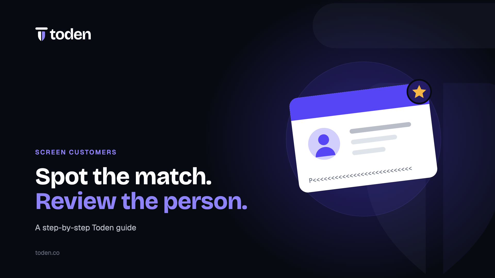 Toden editorial illustration: Spot the match. Review the person.