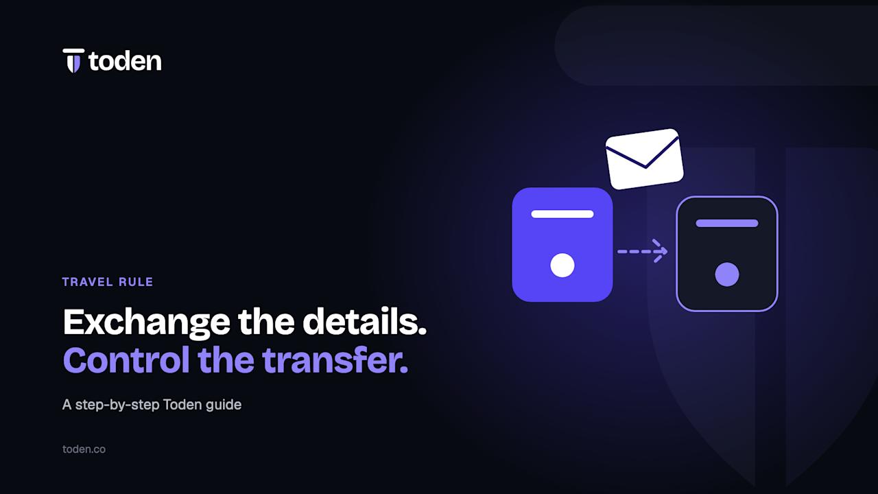 Toden editorial illustration: Exchange the details. Control the transfer.