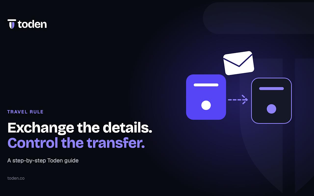 Toden editorial illustration: Exchange the details. Control the transfer.