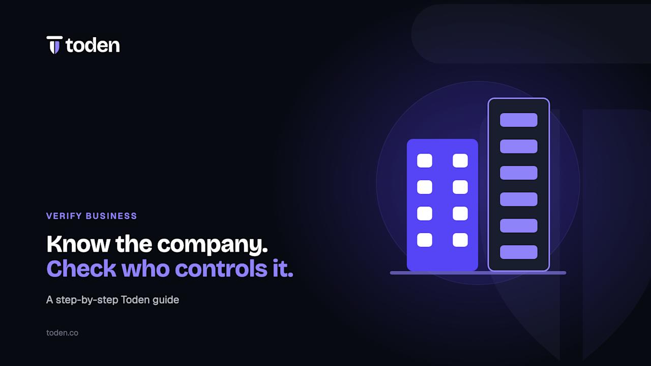 Toden editorial illustration: Know the company. Check who controls it.