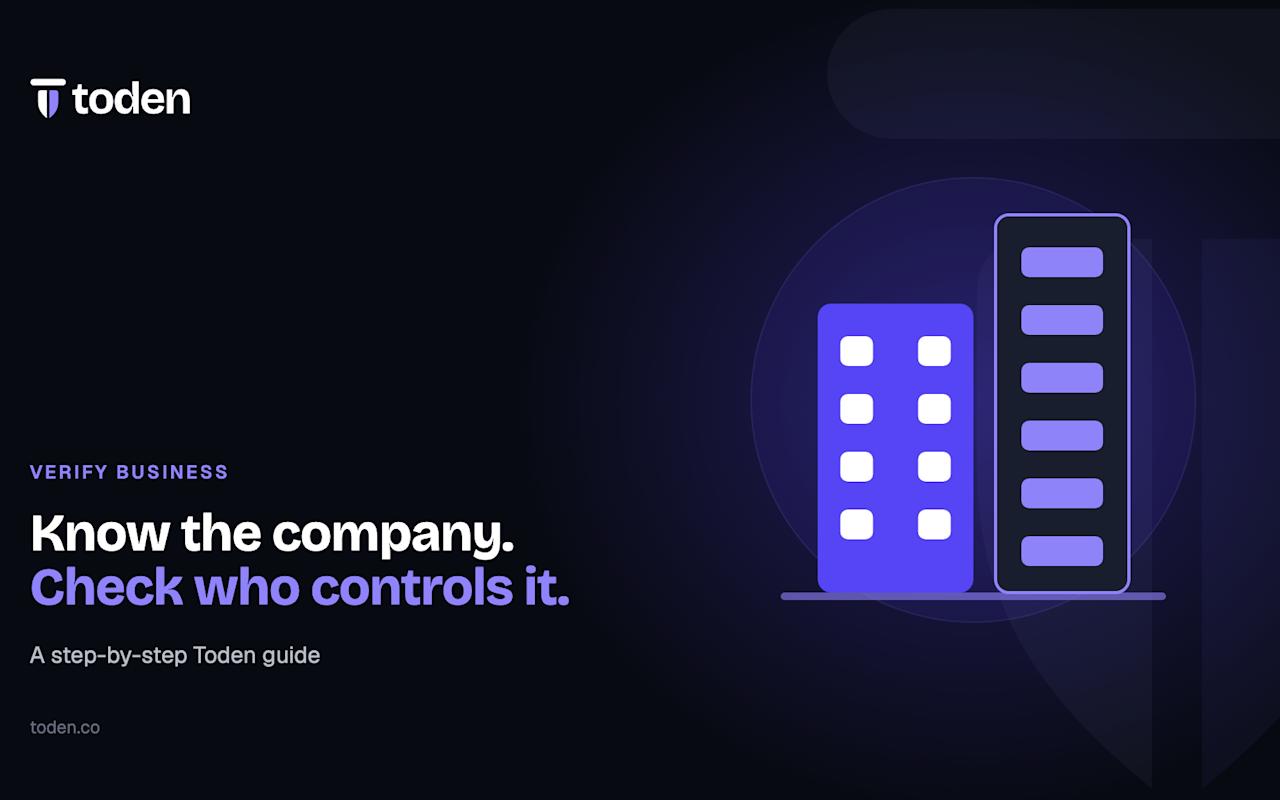 Toden editorial illustration: Know the company. Check who controls it.