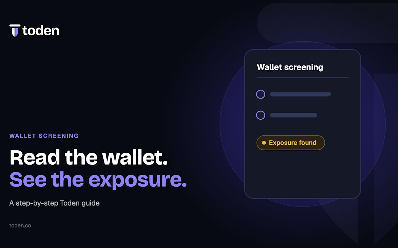 Toden editorial illustration: Read the wallet. See the exposure.