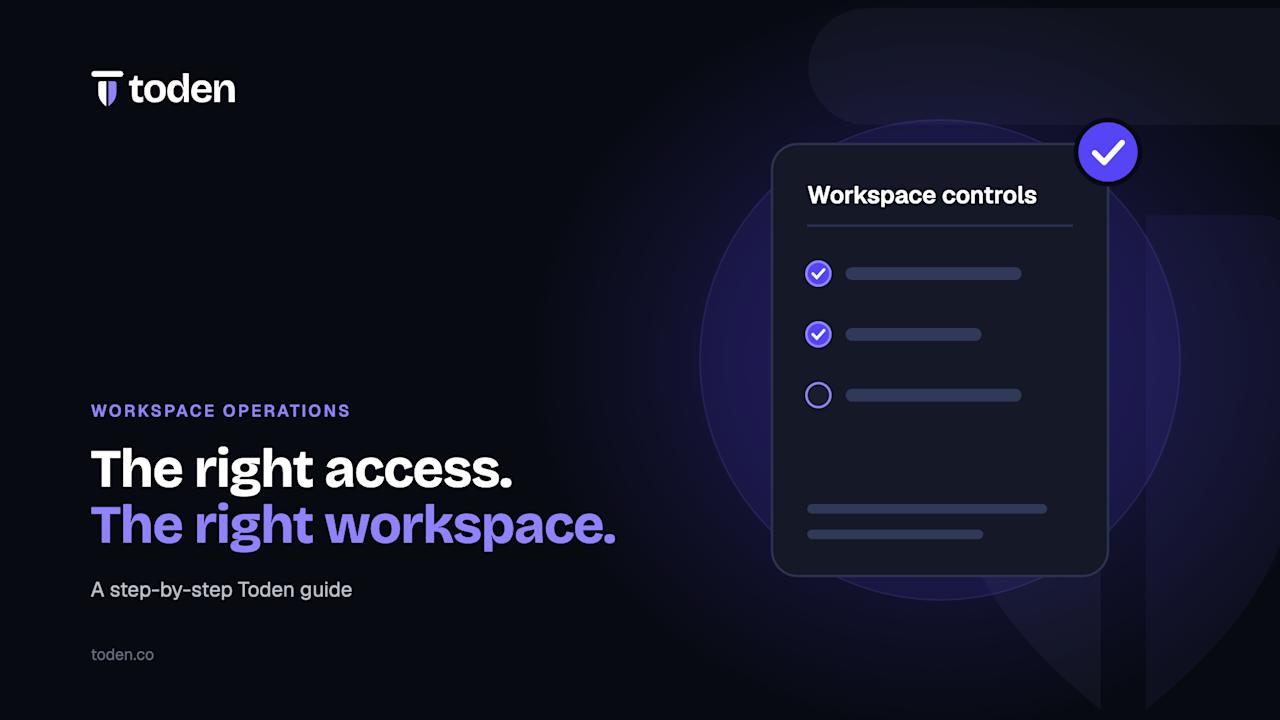 Toden editorial illustration: The right access. The right workspace.