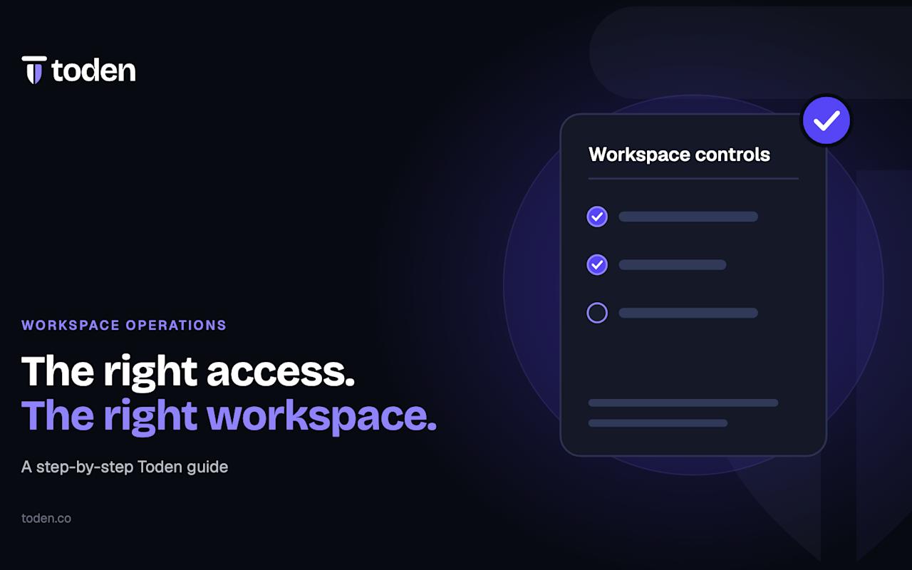 Toden editorial illustration: The right access. The right workspace.