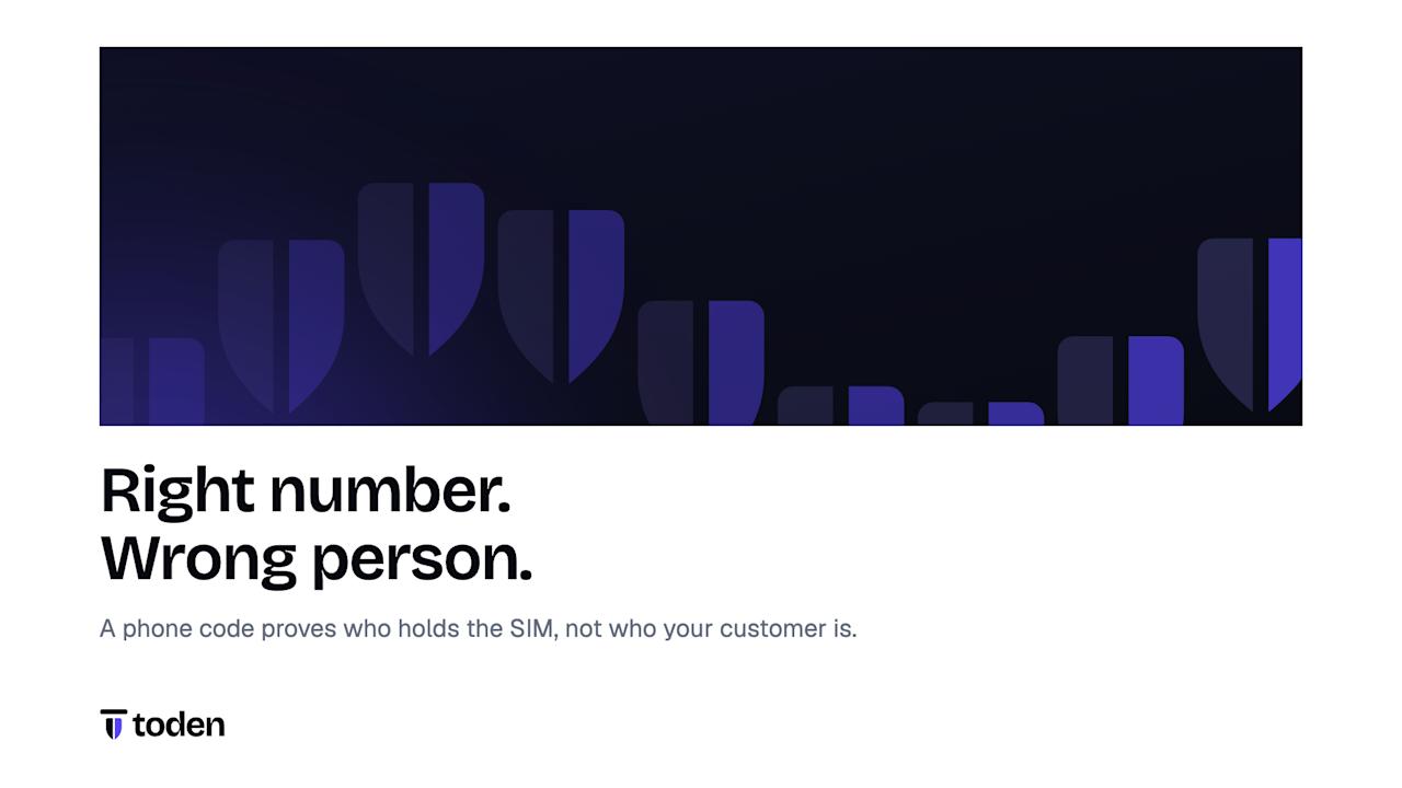 A one-time code arriving on a phone held by a stranger, while the account owner's own phone shows no signal.