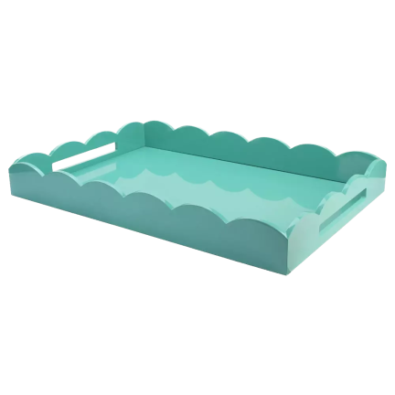 Scalloped Tray Turquoise