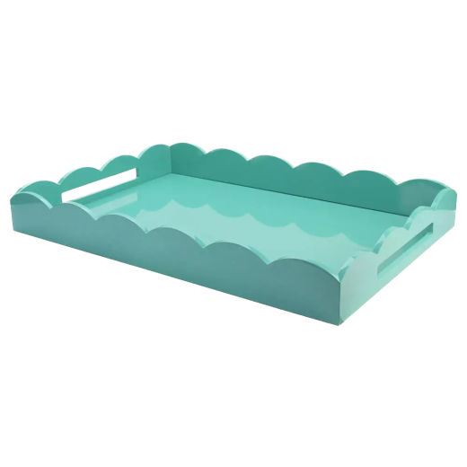 Scalloped Tray Turquoise